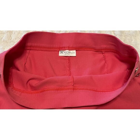 Women's Rafaella Comfort Pink Mid-Rise Capri Pants Viscose Nylon Blend Size 14 - Picture 12 of 15